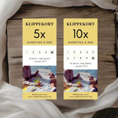 Marketing & web | Klippekort 5 + 10 klip