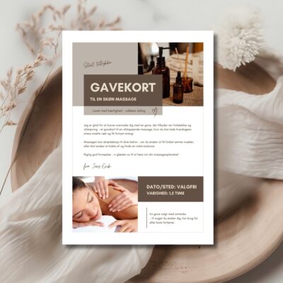Massage | Hjemmelavet gavekort
