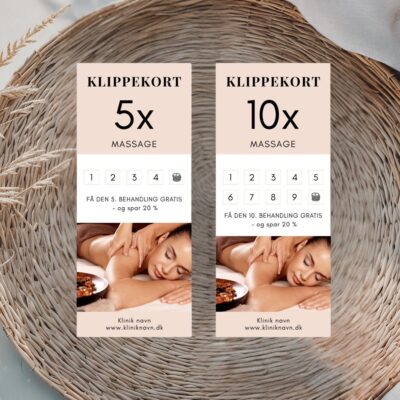 Massage | Klippekort 5 + 10 klip