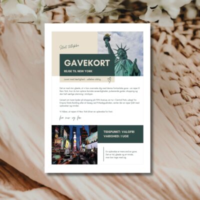 New York | Hjemmelavet rejsegavekort