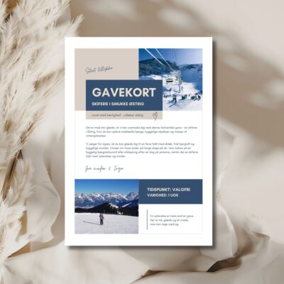 Skiferie | Hjemmelavet rejsegavekort