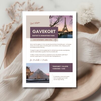 Paris | Hjemmelavet rejsegavekort