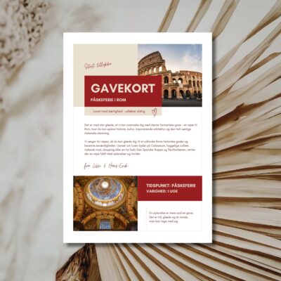 Rom | Hjemmelavet rejsegavekort