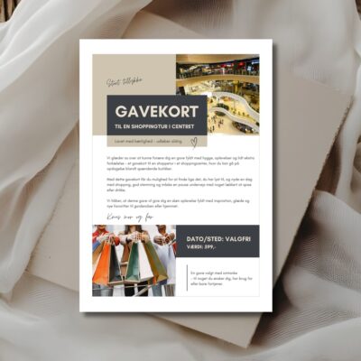 Shopping | Hjemmelavet gavekort