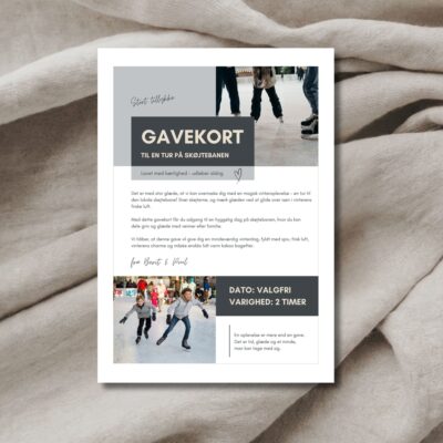 Skøjtebane | Hjemmelavet gavekort