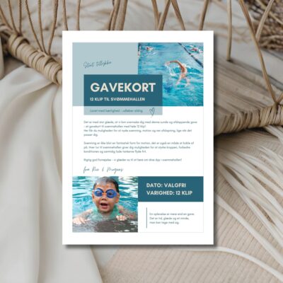 Svømmehal | Hjemmelavet gavekort