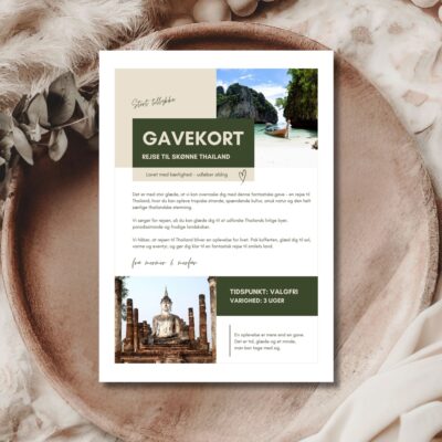 Thailand | Hjemmelavet gavekort