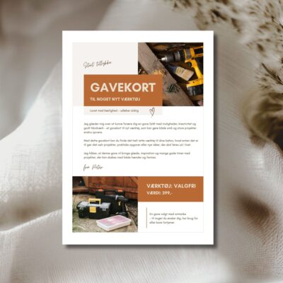 Værktøj | Hjemmelavet gavekort