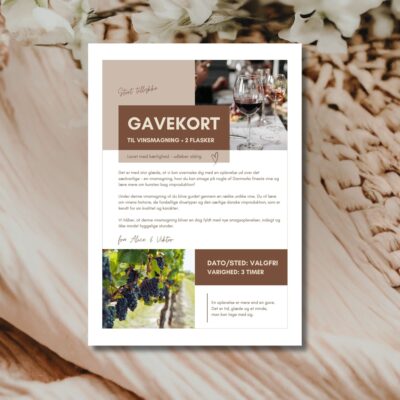 Vinsmagning | Hjemmelavet gavekort