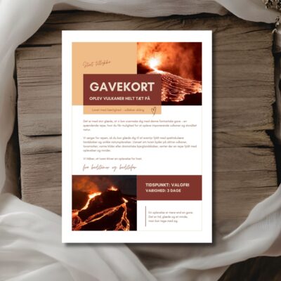 Vulkaner | Hjemmelavet rejsegavekort